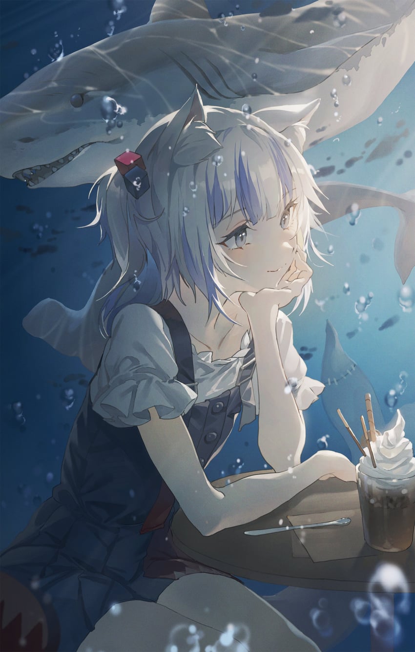 gawr gura (hololive and 1 more) drawn by hxxg