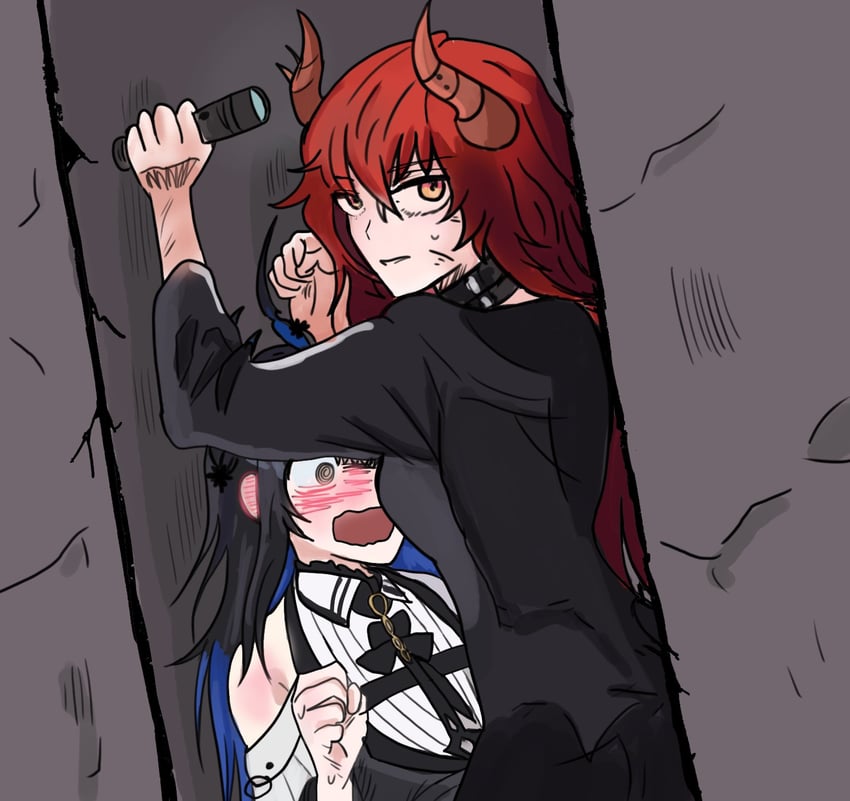 nerissa ravencroft and zentreya (hololive and 2 more) drawn by napat