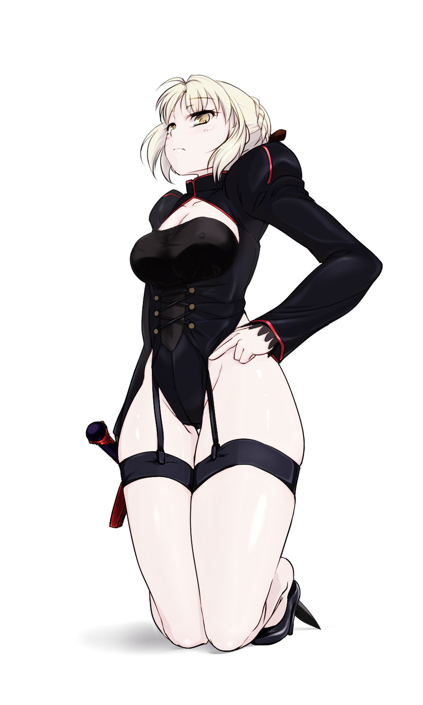artoria pendragon and saber alter (fate and 2 more) drawn by haruhisky