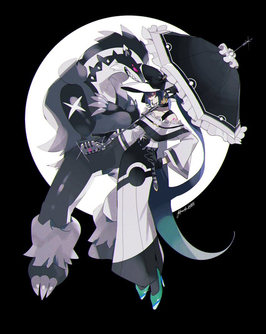 hatsune miku, obstagoon, and dark miku (pokemon and 2 more) drawn by kawasaki_(kwsk_8765)