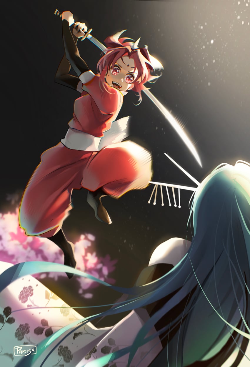 arima kana, kurokawa akane, tsurugi, and sayahime (oshi no ko and 1 more) drawn by parisa_reaz