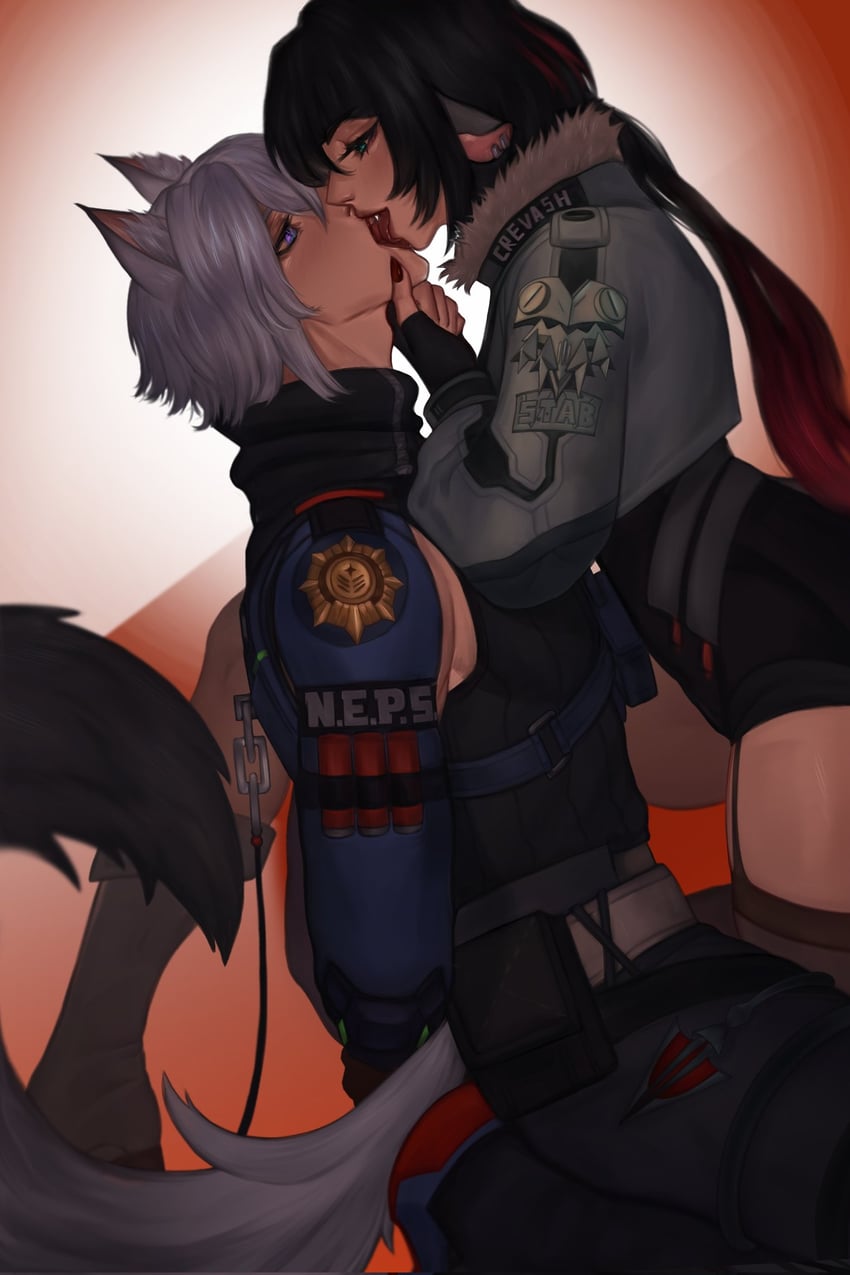 jane doe and seth lowell (zenless zone zero) drawn by crevash1663