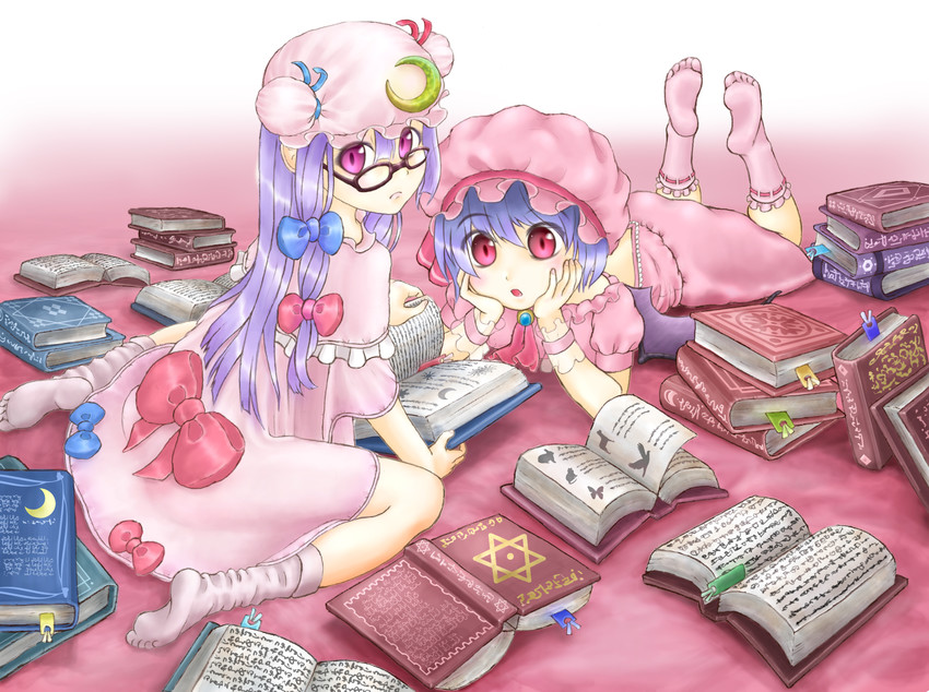 remilia scarlet and patchouli knowledge (touhou) drawn by izumi_natsumi