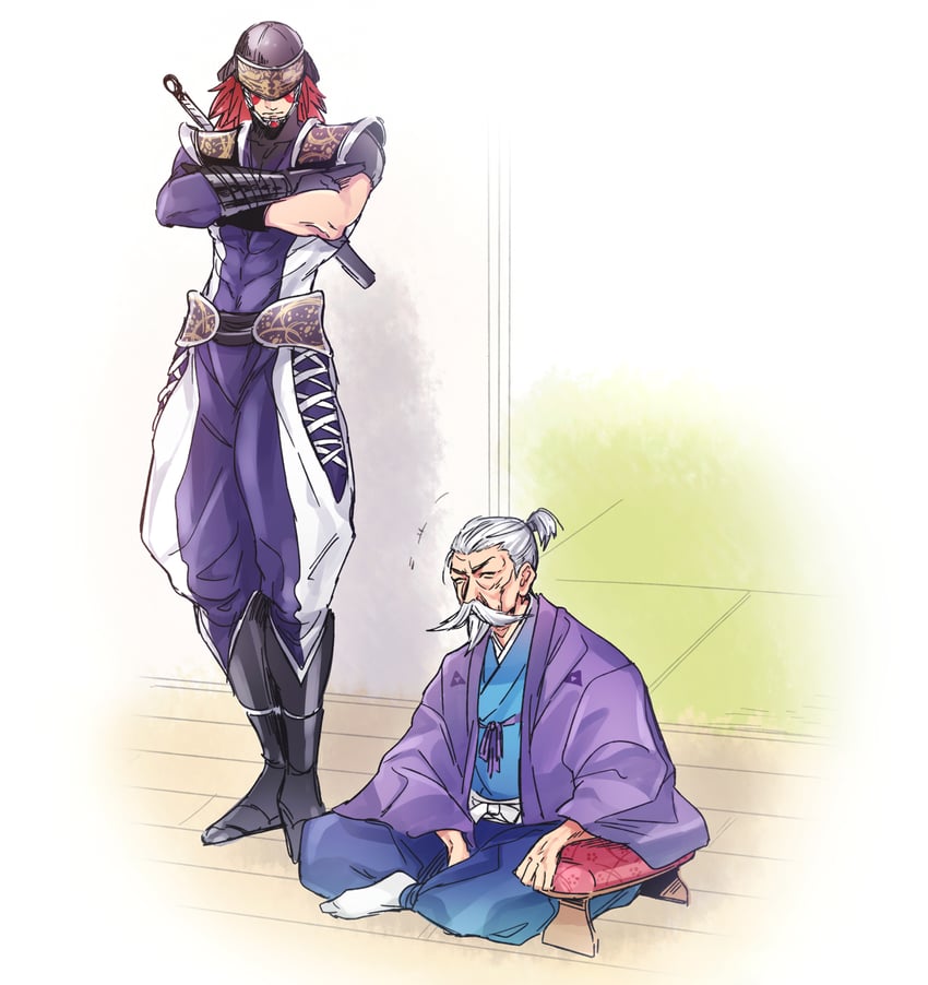 fuuma kotarou and houjou ujimasa (sengoku basara) drawn by kkkaaaayyy