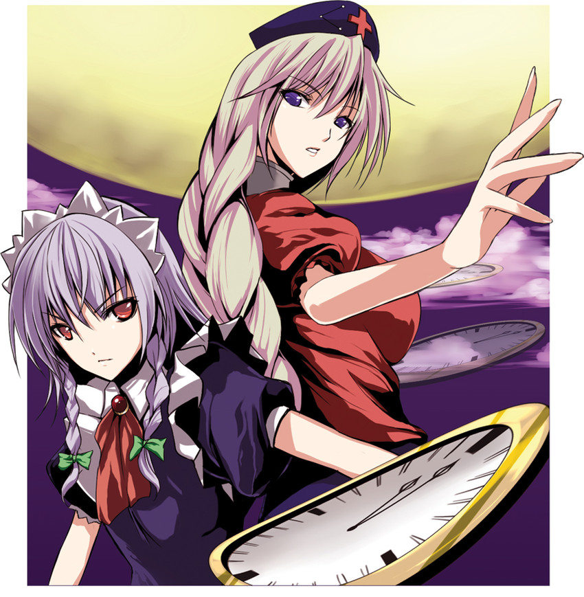 izayoi sakuya and yagokoro eirin (touhou) drawn by atoshi