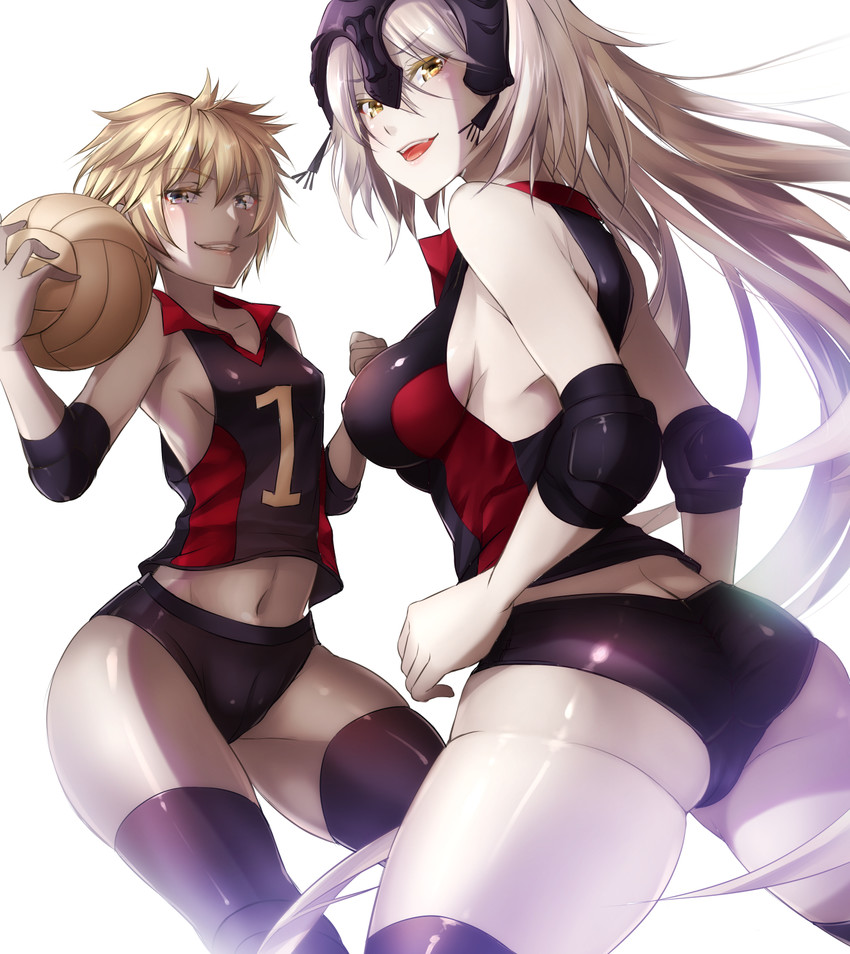 jeanne d'arc alter and jeanne d'arc (fate and 2 more) drawn by hatori_mia
