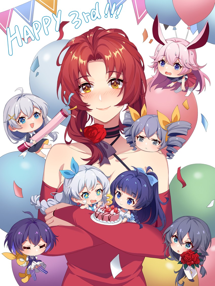 kiana kaslana, raiden mei, fu hua, bronya zaychik, seele vollerei, and 4 more (honkai and 1 more) drawn by maoshinian1