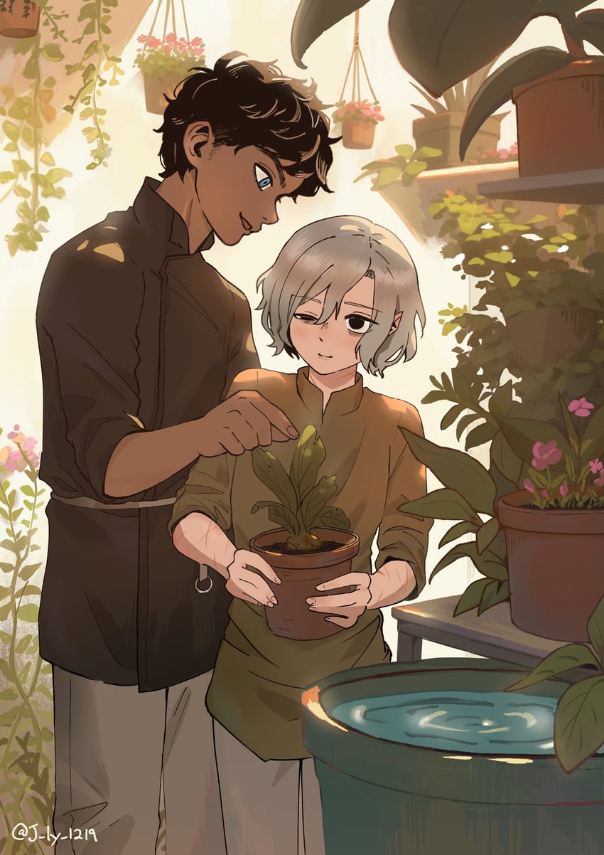 mithrun and kabru (dungeon meshi) drawn by j_ly_1219