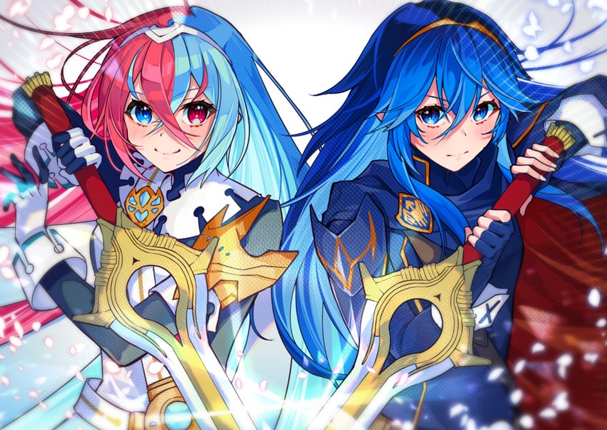 female alear and lucina (fire emblem and 2 more) drawn by ichino_tomizuki