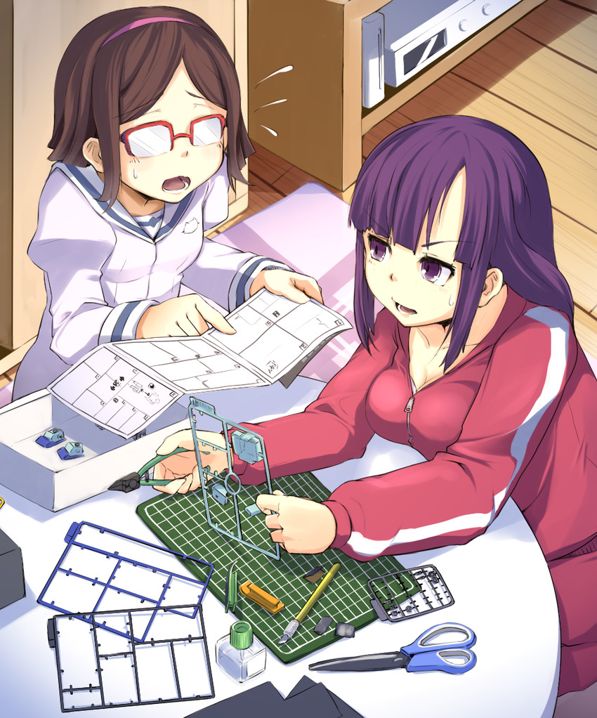 kousaka china and mihoshi (gundam and 1 more) drawn by momo_(higanbana_and_girl)
