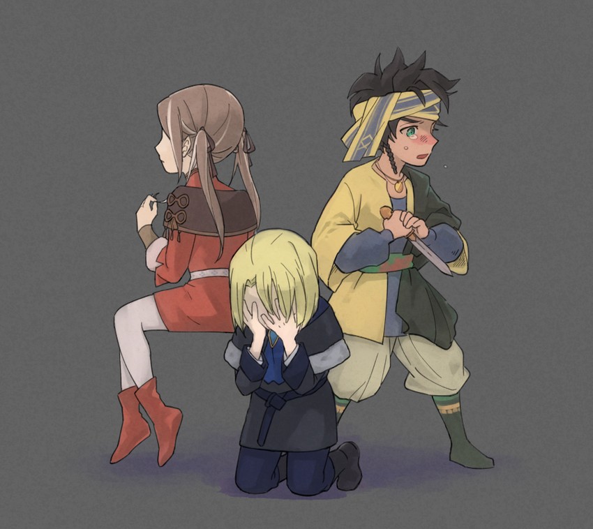 edelgard von hresvelg, dimitri alexandre blaiddyd, and claude von riegan (fire emblem and 1 more) drawn by rtkimbi