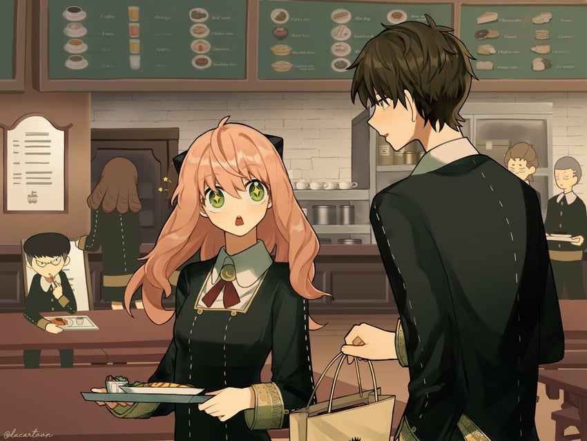 anya, damian desmond, and george glooman (spy x family) drawn by ducartoon