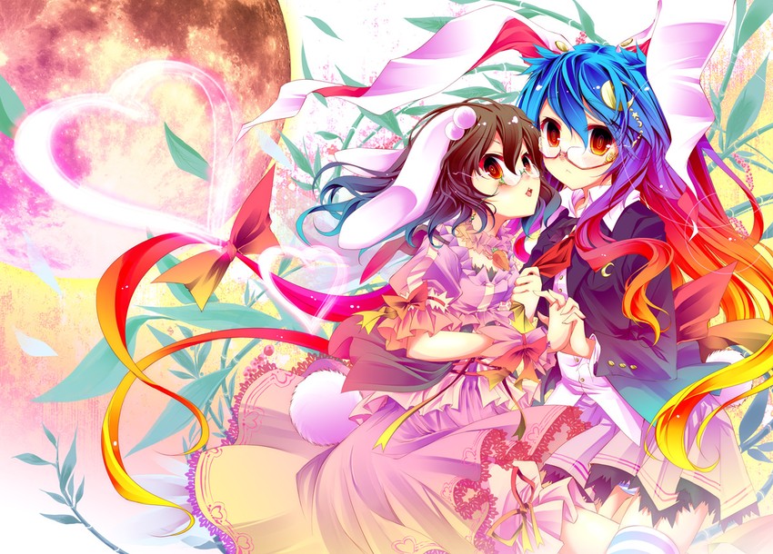 reisen udongein inaba and inaba tewi (touhou) drawn by kamiya_yuu