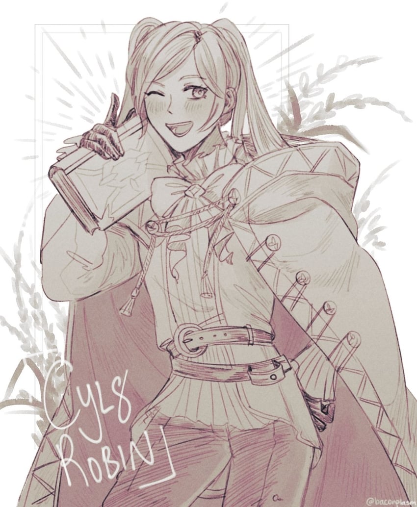 female robin (fire emblem and 2 more) drawn by baconplasm