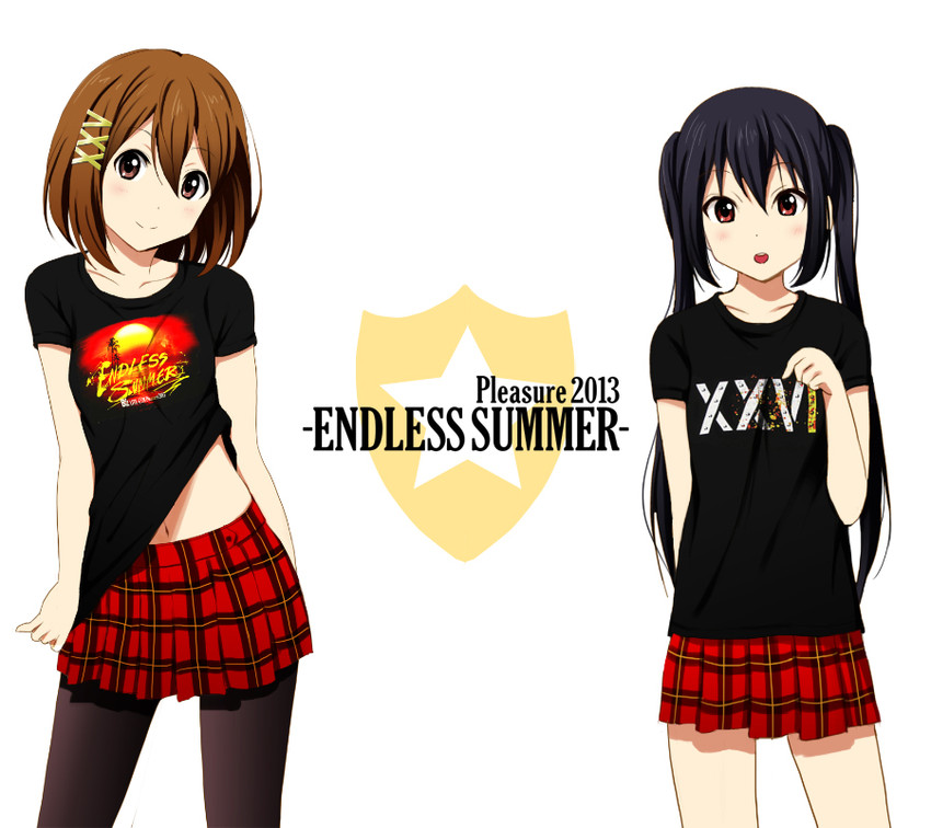 nakano azusa and hirasawa yui (k-on! and 1 more) drawn by shian_(my_lonly_life.)