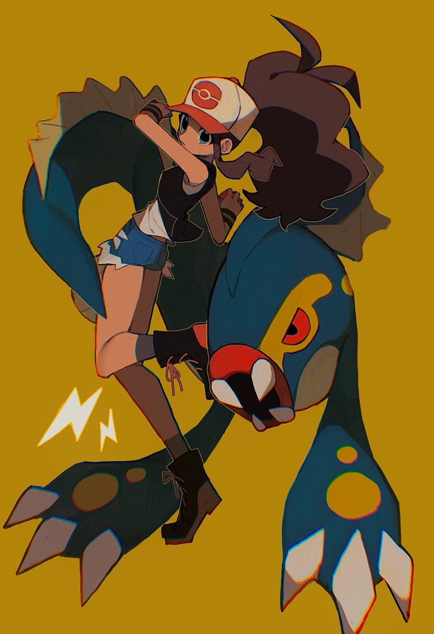 hilda and eelektross (pokemon and 1 more) drawn by 950magi618