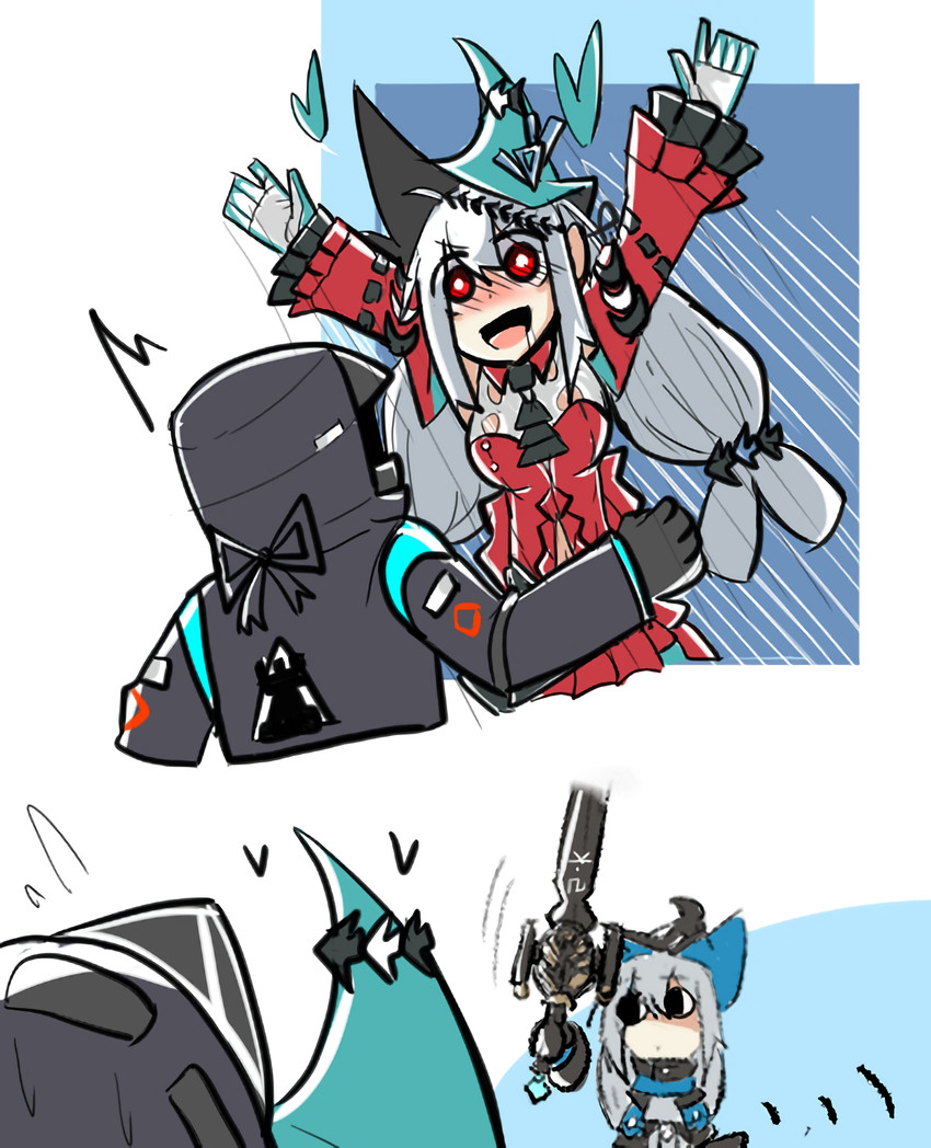 doctor, skadi, and skadi the corrupting heart (arknights) drawn by omo_(saindoc)