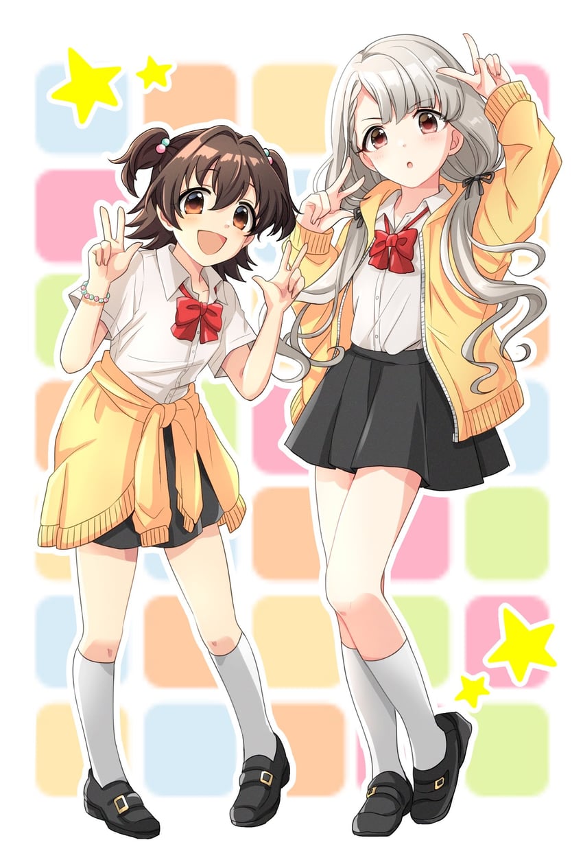 akagi miria and hisakawa nagi (idolmaster and 1 more) drawn by popon_ta