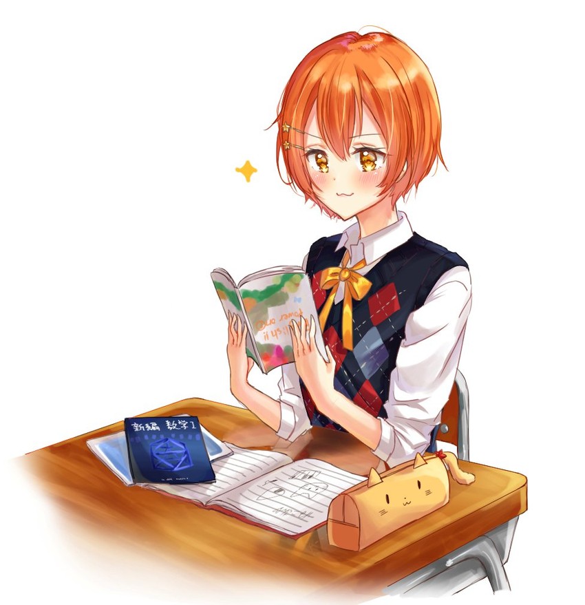 hoshizora rin (love live! and 2 more) drawn by chigusa_minori
