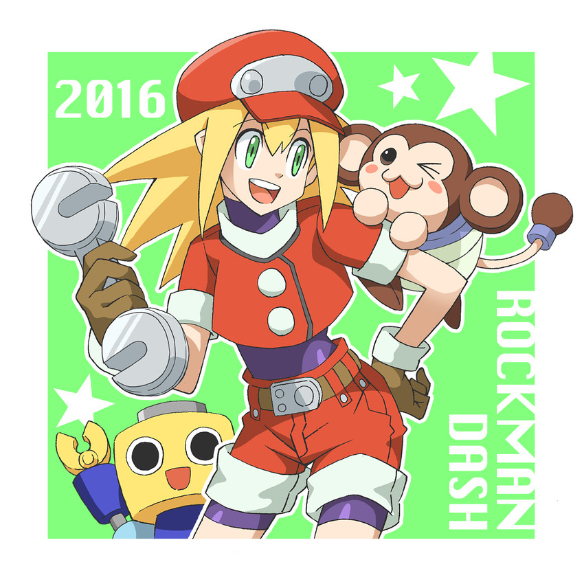 roll caskett, servbot, and data (mega man and 1 more) drawn by mo_ss