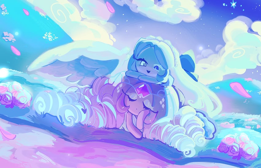 shadow milk cookie and eternal sugar cookie (cookie run and 1 more) drawn by mothpupa