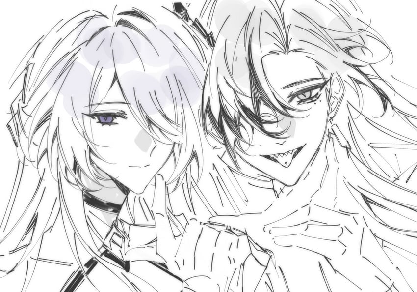 acheron and boothill (honkai and 1 more) drawn by uriellucina