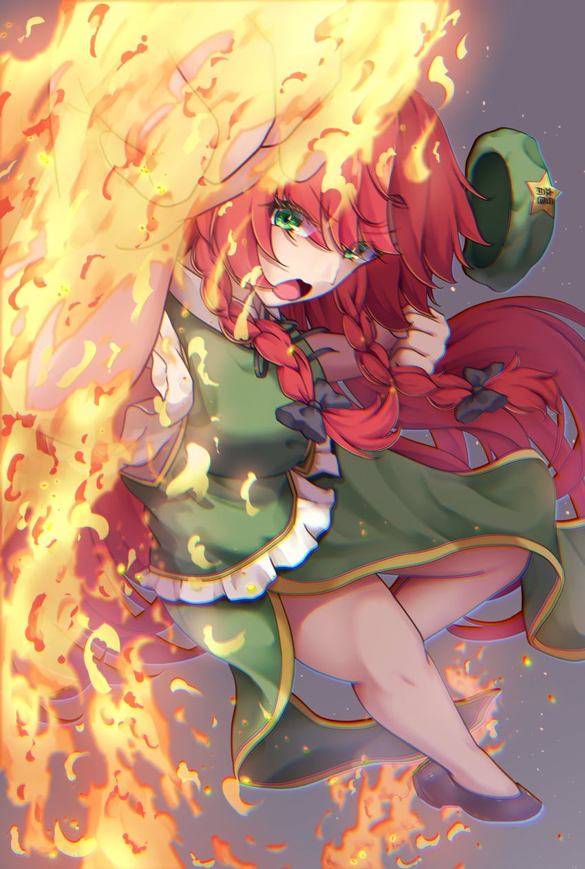 hong meiling (touhou and 1 more) drawn by mizunisabano