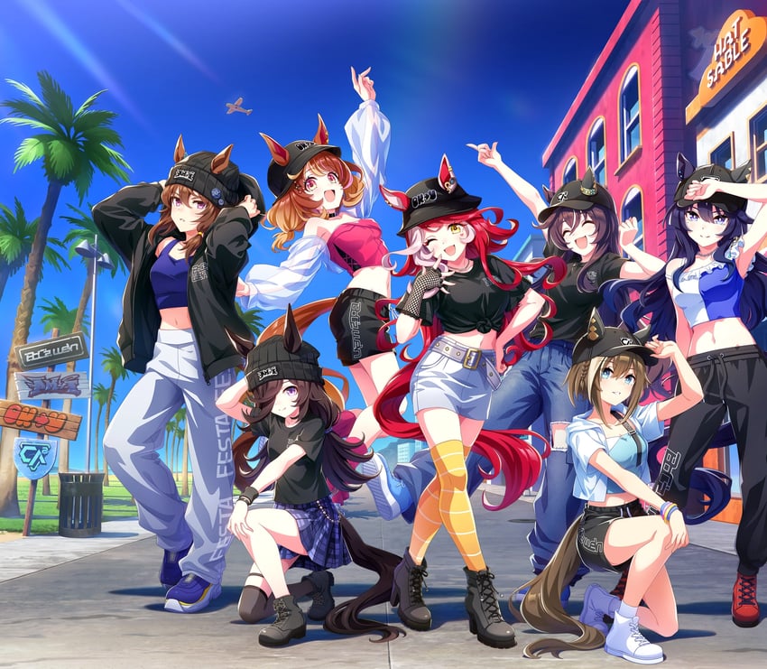 north flight, verxina, rice shower, nakayama festa, cheval grand, and 2 more (umamusume)
