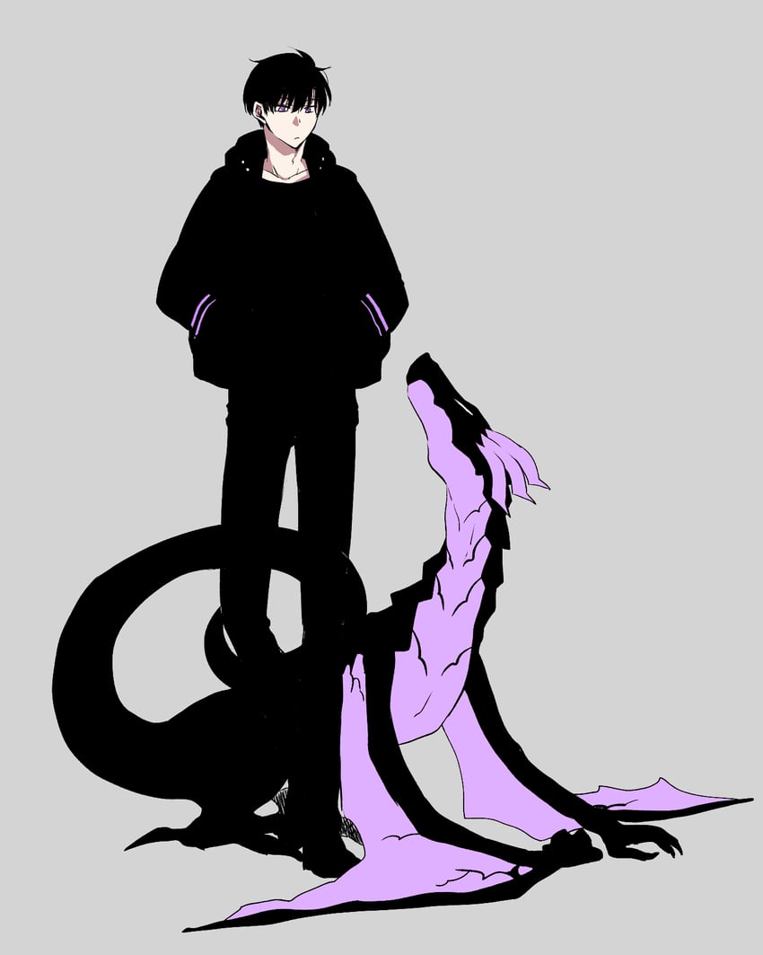 sung jin-woo and kaisel (solo leveling) drawn by 8mo10