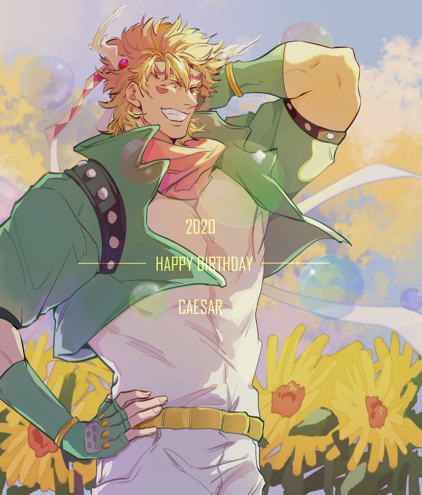 caesar anthonio zeppeli (jojo no kimyou na bouken and 1 more) drawn by grura