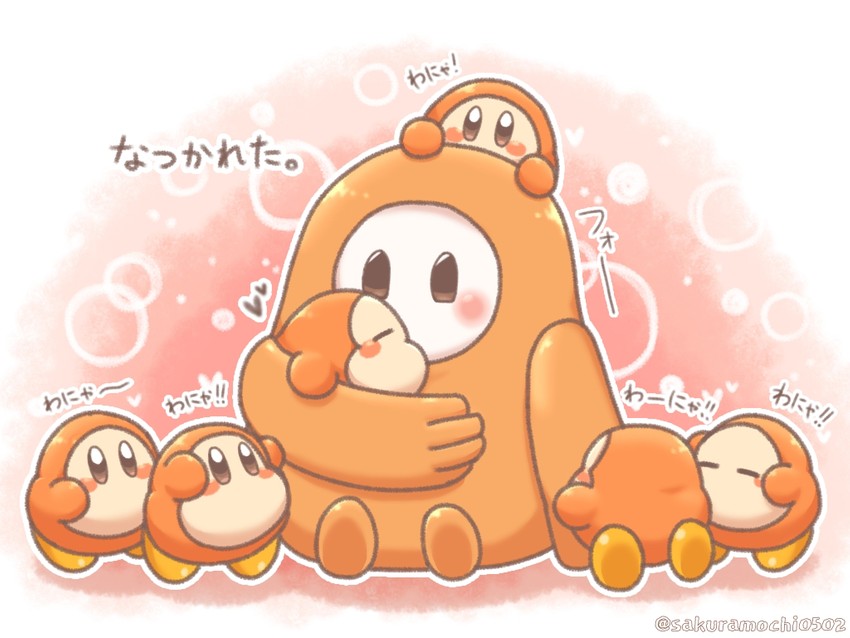 waddle dee and fall guy (kirby and 1 more) drawn by user_nnnm4577