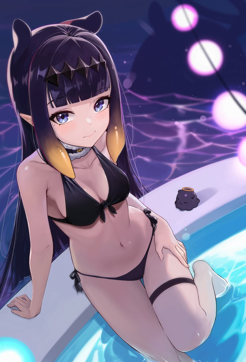 ninomae ina'nis and takodachi (hololive and 1 more) drawn by anizi