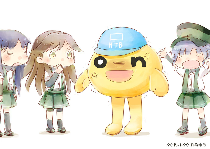 asashio, arashio, ooshio, and on-chan (kantai collection and 1 more) drawn by hinata_yuu