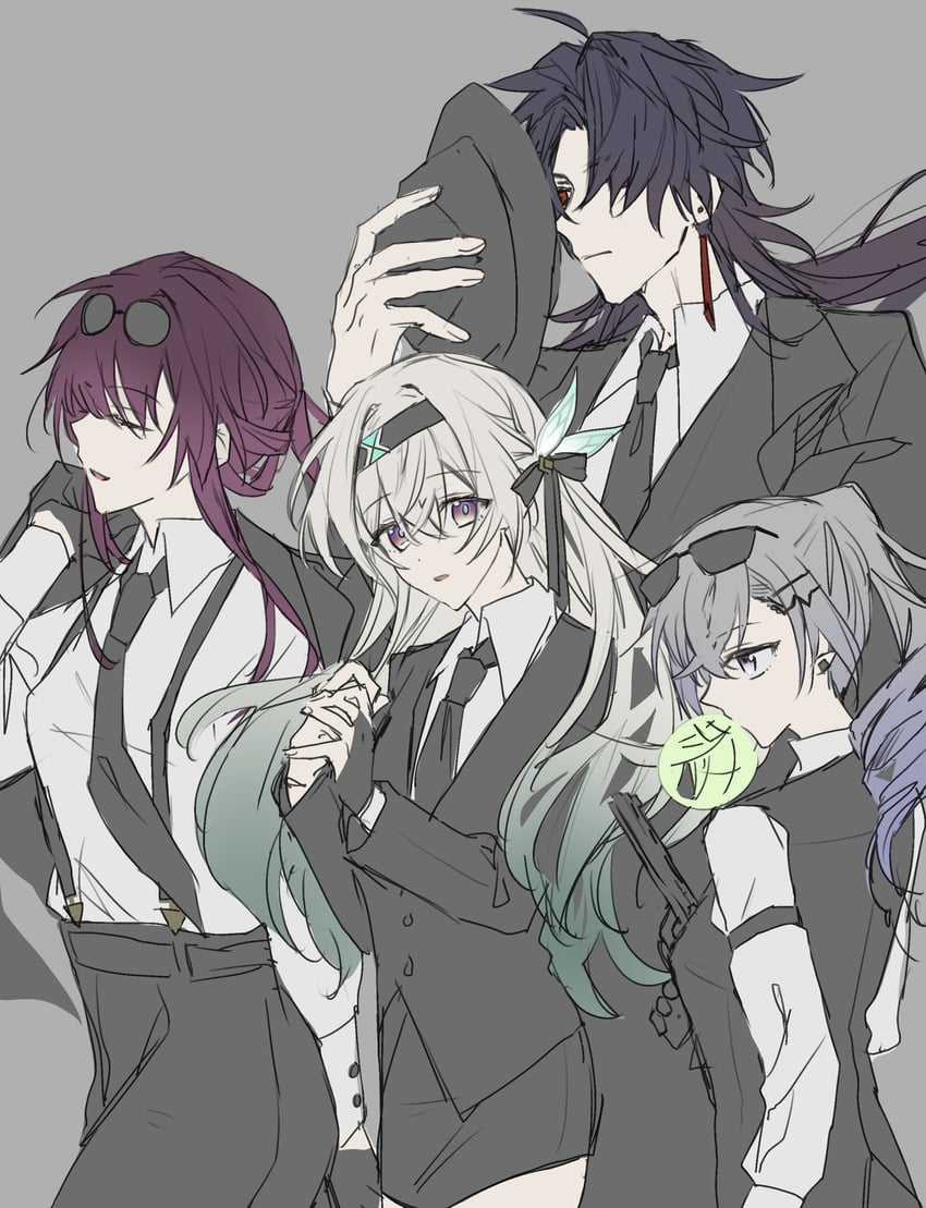 firefly, kafka, silver wolf, and blade (honkai and 1 more) drawn by ofuku