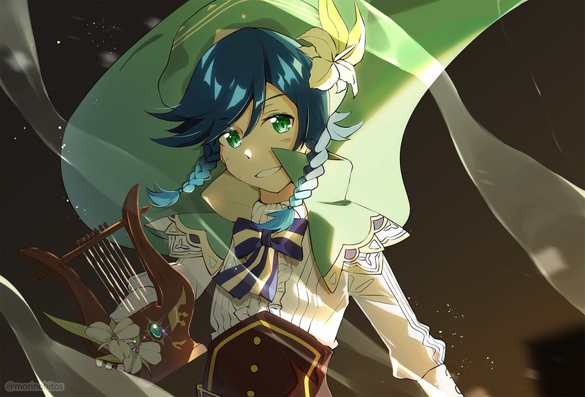 venti (genshin impact) drawn by morinohito