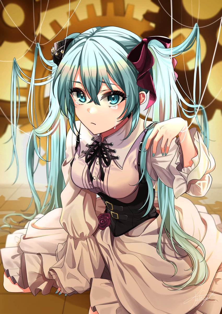 hatsune miku (vocaloid and 1 more) drawn by no_1pafu