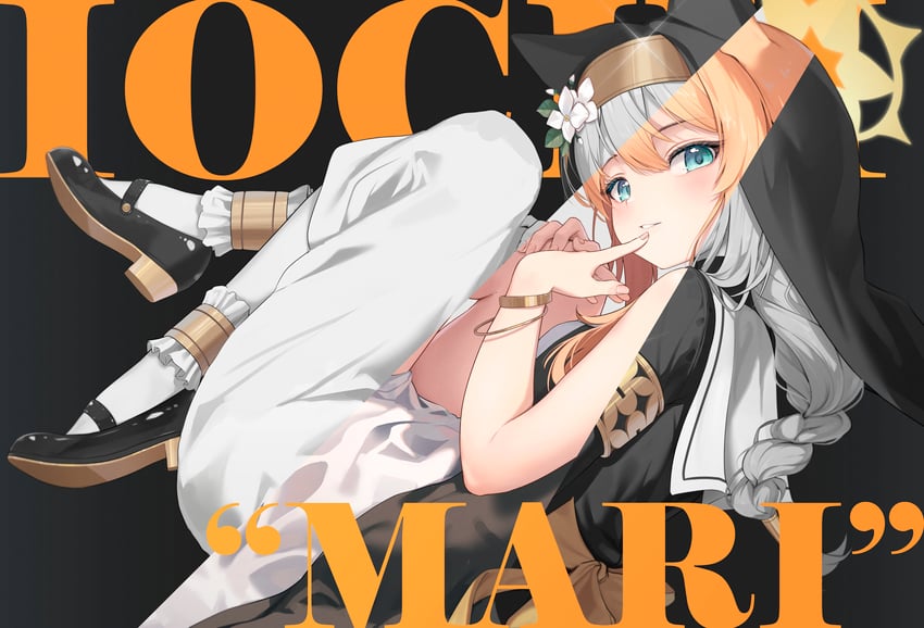 mari (blue archive and 1 more) drawn by chiu538