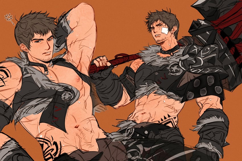 ardbert hylfyst (final fantasy and 1 more) drawn by doong_24