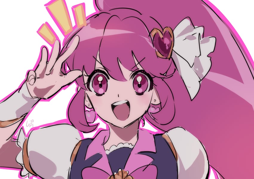 aino megumi and cure lovely (precure and 1 more) drawn by shipu_(gassyumaron)