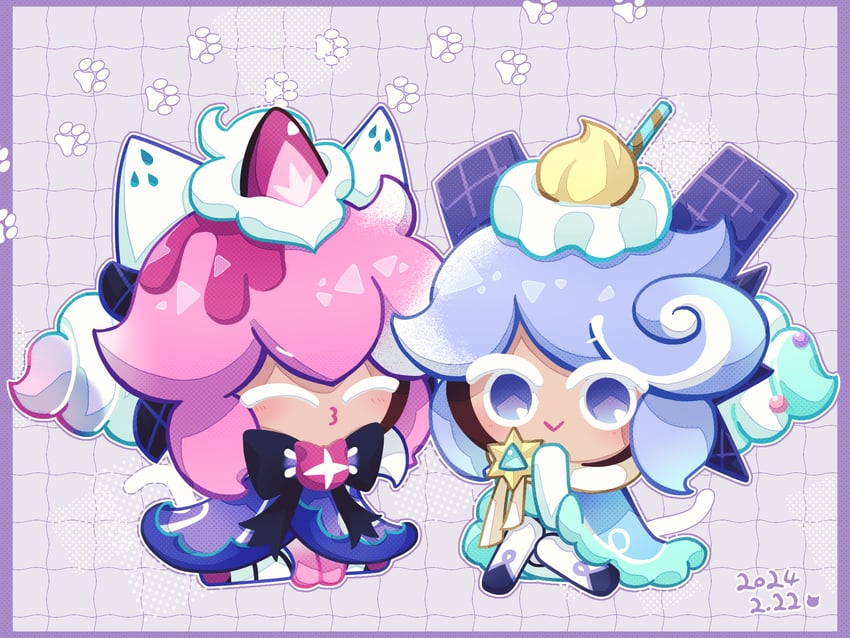 strawberry crepe cookie (cookie run and 1 more) drawn by b4c5ce