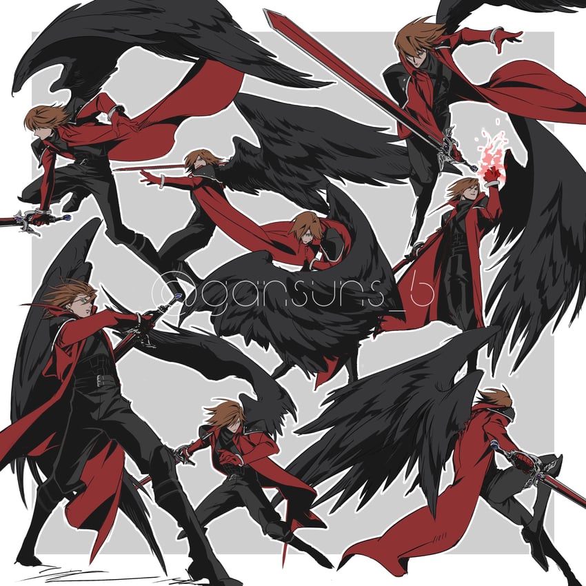 genesis rhapsodos (final fantasy and 2 more) drawn by roku_(gansuns)