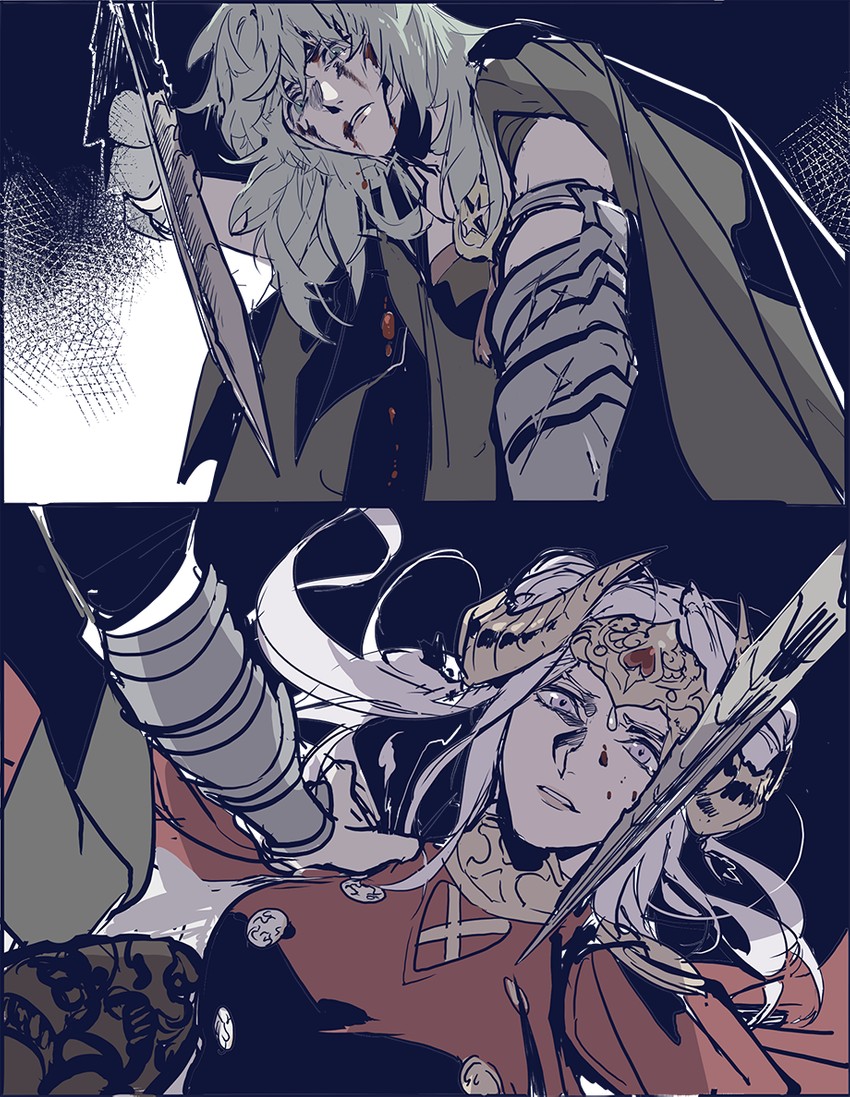 female byleth and edelgard von hresvelg (fire emblem and 1 more) drawn by byuub