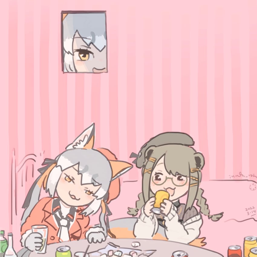 island fox and konan mia (kemono friends and 2 more) drawn by inada_roku