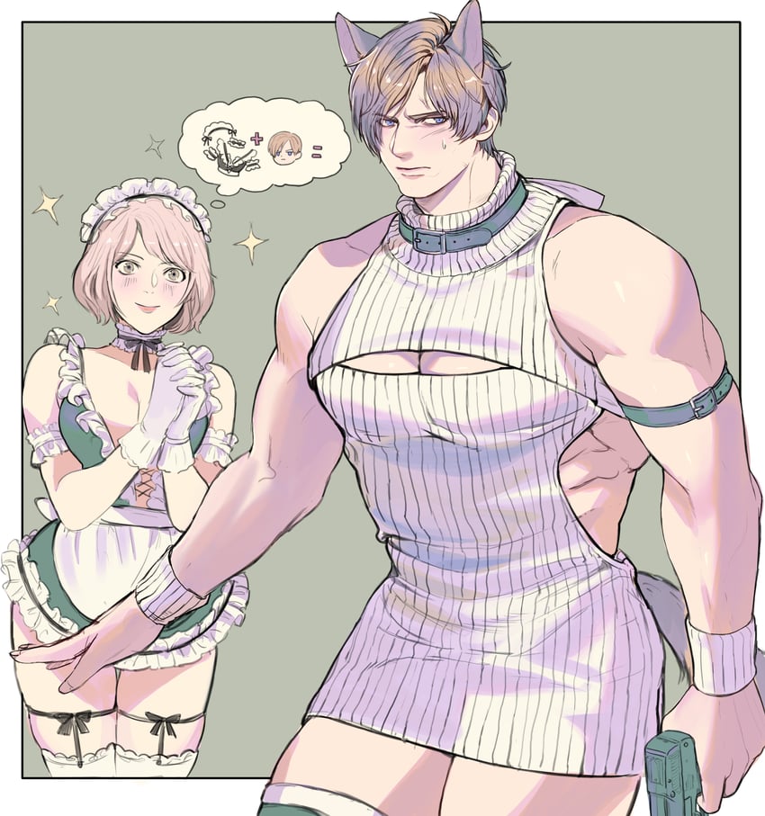 leon s. kennedy and ashley graham (resident evil and 1 more) drawn by on_(isk1812)
