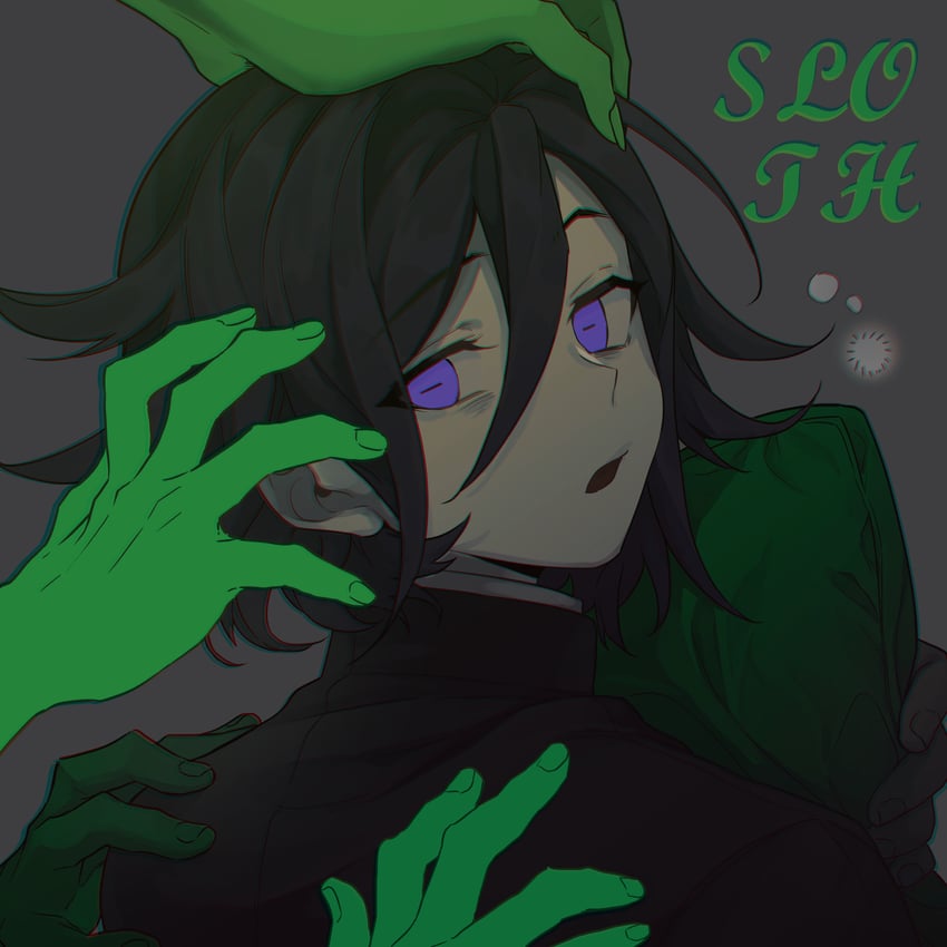 oma kokichi (danganronpa and 1 more) drawn by nanin