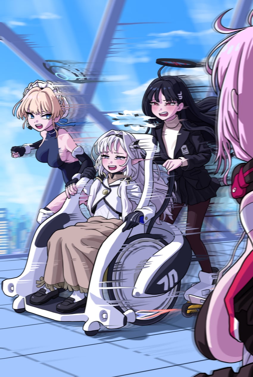 rio, himari, eimi, and toki (blue archive) drawn by okokorika