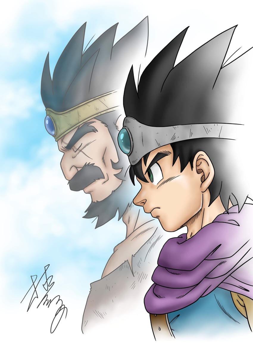 roto, hero, and ortega (dragon quest and 1 more) drawn by murakami_yumiko