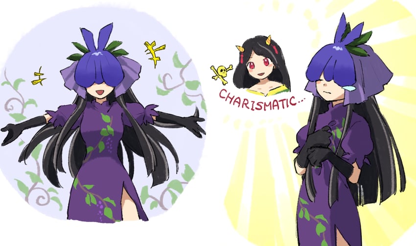 yomotsu hisami and nippaku zanmu (touhou) drawn by kaigen_1025