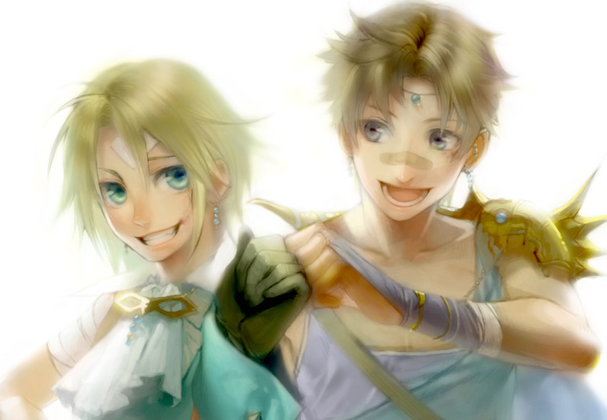 zidane tribal and bartz klauser (final fantasy and 3 more) drawn by naoko_(naonocoto)