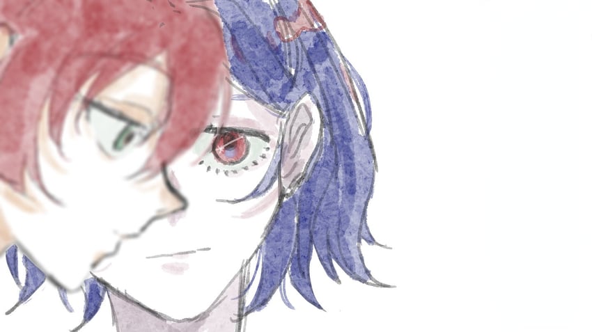 amate yuzuriha and shuji ito (gundam and 1 more) drawn by kumo_(sharonyann86798)